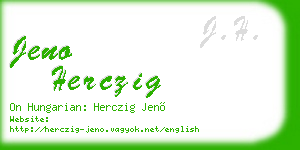 jeno herczig business card